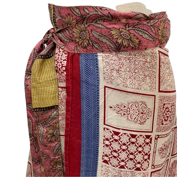 EARTHBOUND Bohemian Mixed Media Reversible Wrap Maxi Skirt - Picture 9 of 12